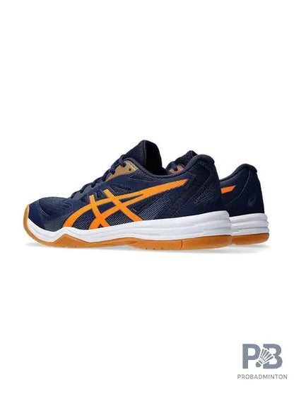 Asics UPCOURT 5 Indoor Court Shoe (Pea Coat/Shocking orange)
