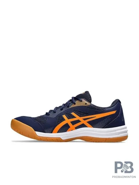 Asics UPCOURT 5 Indoor Court Shoe (Pea Coat/Shocking orange)