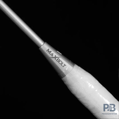 MAXBOLT Silver Badminton Racket – 63g Ultra-Lightweight, 30 lbs Tension, Attack Playstyle – Premium Power Racket