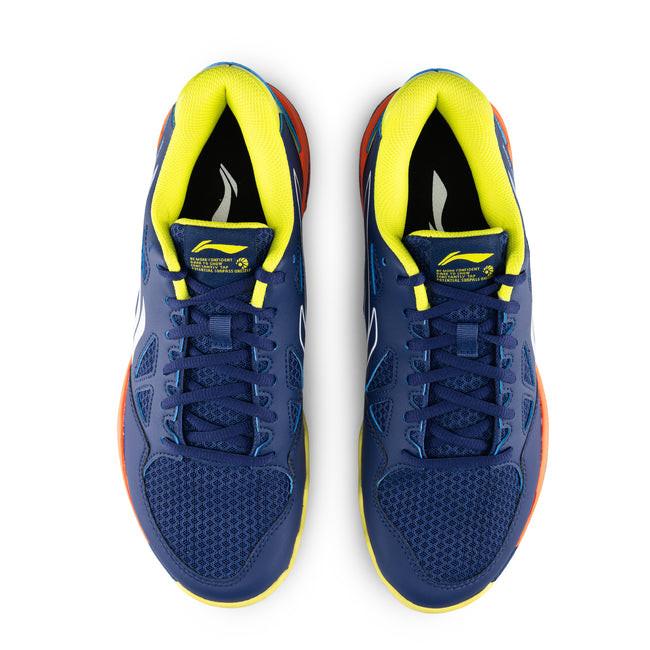 Li-Ning Halberd Strike Non-Marking Badminton Shoes | Blueprint / Sulphur Spring | Lightweight Indoor Court Shoes for Professional & Club Players