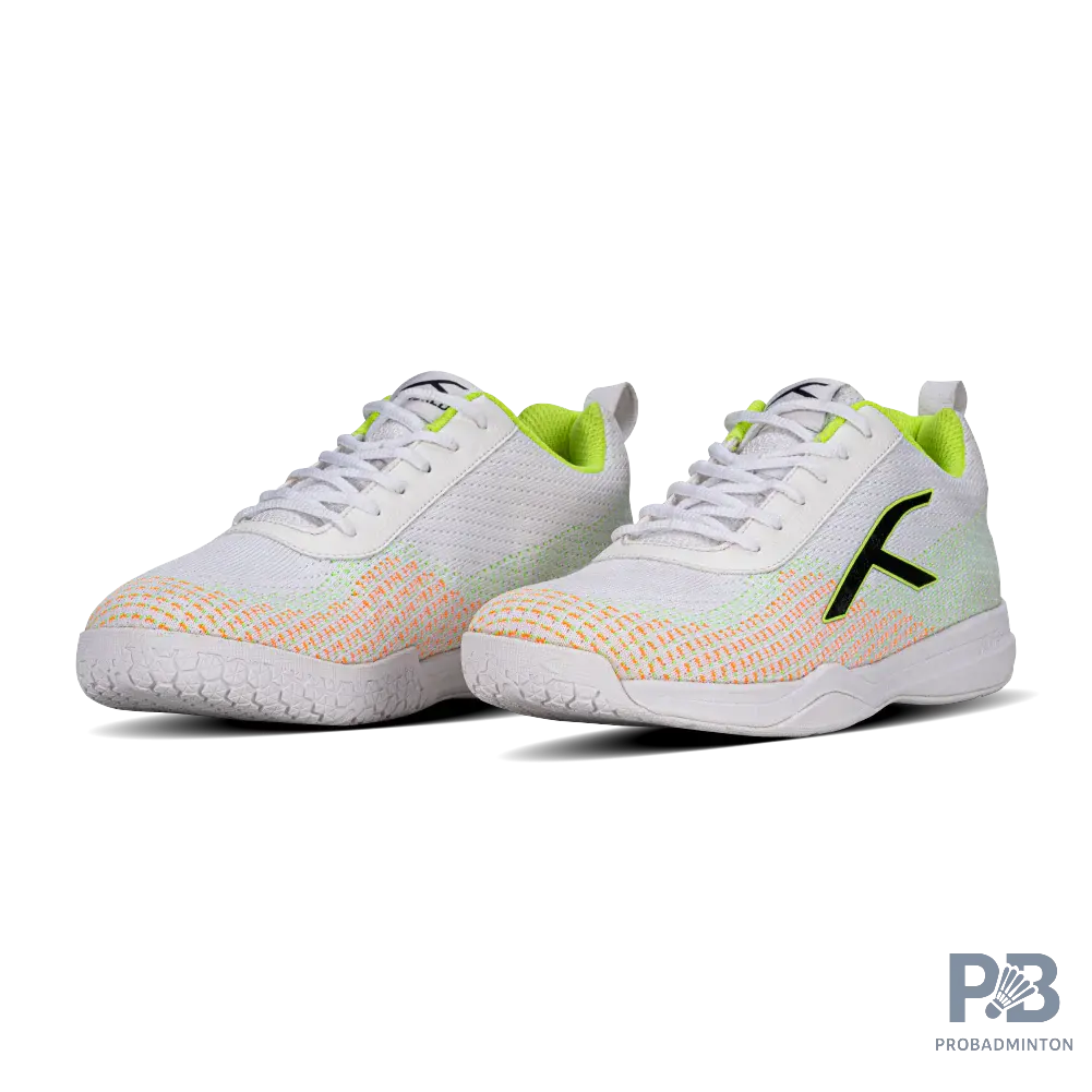 Hundred Blade Lite Badminton Shoe | White/Lime/Orange/Black
