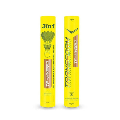 Transform TF-Hybrid Feather Shuttlecock | Hybrid Durable Badminton Shuttle for Training & Club Play
