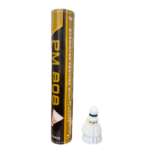 Powermax PM 808 Badminton Feather Shuttlecock – Premium Tournament Grade Goose Feather Shuttlecock
