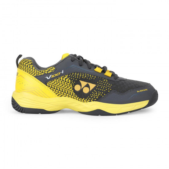 Yonex V100-i Badminton Shoes (Steel Grey/ Honey Mustard)