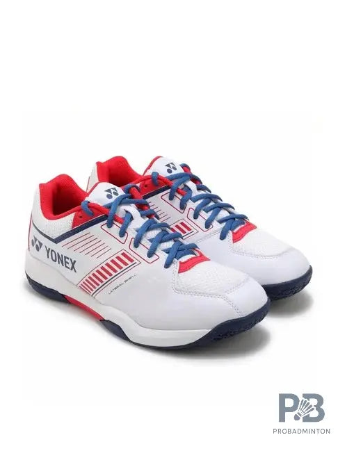 Yonex Strider Flow Wide Power Cushion Badminton Shoes (White / Red)