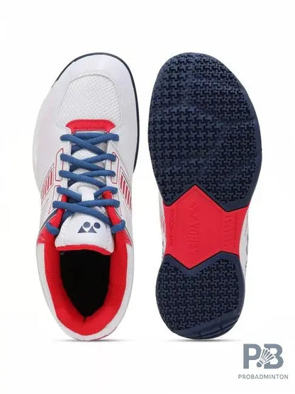 Yonex Strider Flow Wide Power Cushion Badminton Shoes (White / Red)