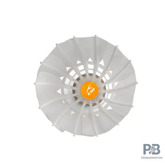 X-Fusion X50 Badminton Feather Shuttlecocks (Pack of 12) | Speed 76 and Speed 77
