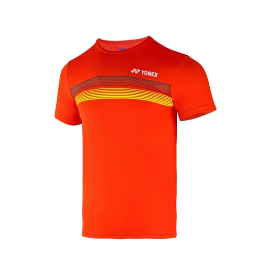 YONEX T Shirt Round Neck 2532 - Fiery Red – Premium Breathable Tee for Badminton & Tennis Players