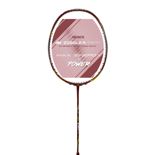 Apacs Z-Ziggler Reborn Badminton Racket (Unstrung) - Maroon – Next-Gen Power Racket for Advanced Players