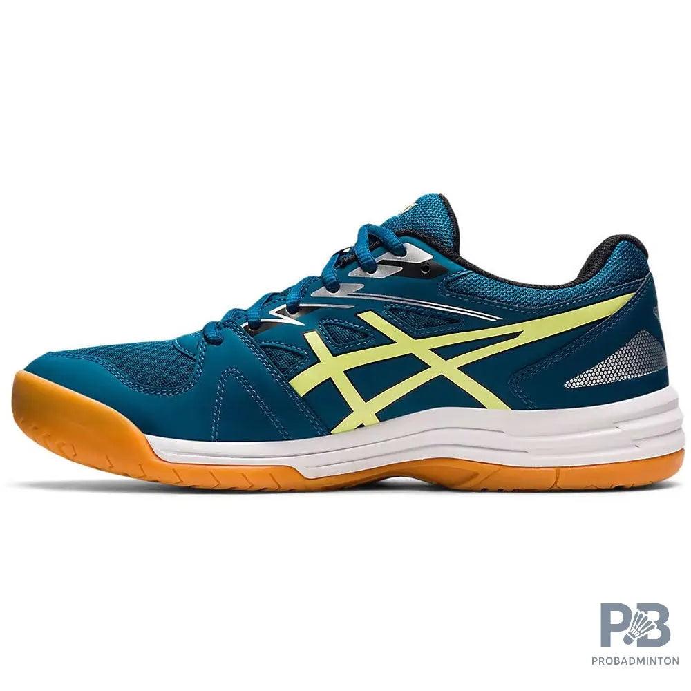 ASICS UPCOURT 4 Indoor Court Shoes ( Deep Sea Teal & Glow Yellow)