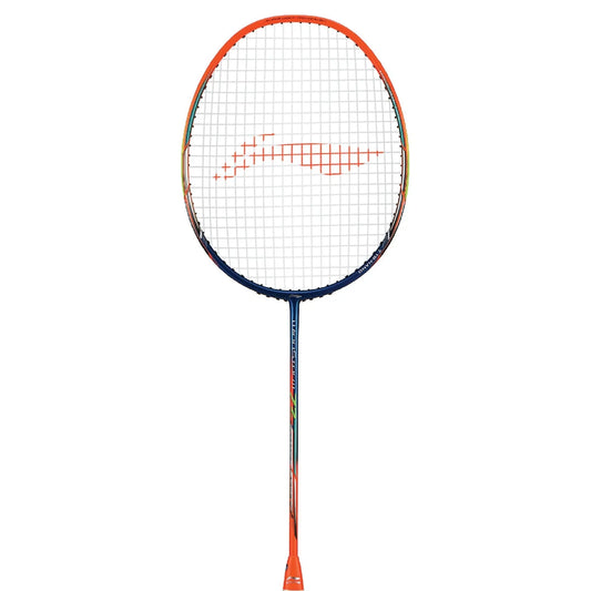 Li-Ning Windstorm 72 Badminton Racket (Navy/Orange) | Ultra-Light 72g Speed Racket for Fast Attacking Play
