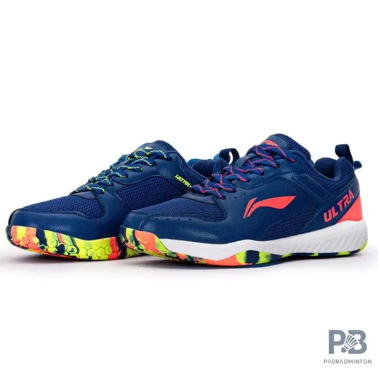 Li-Ning Ultra Speed Badminton Shoes | Navy Blue/Orange/Lime