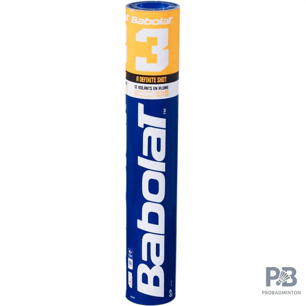 Babolat No. 3 Feather Cock Shuttlecock (Pack of 12) | Fast Speed