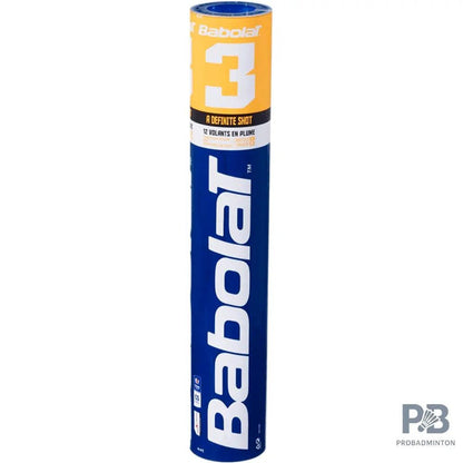 Babolat No. 3 Feather Cock Shuttlecock (Pack of 12) | Fast Speed