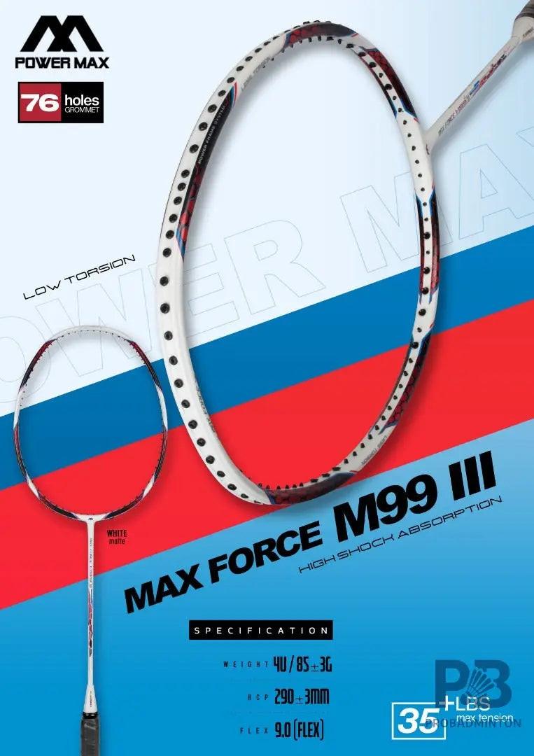 Power Max Max Force M99 III Badminton Racket Frame – Lightweight & Durable | Best Price in India for Beginners
