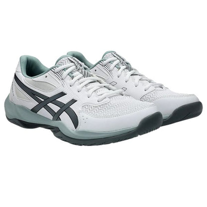 Asics Gel Rocket 12 Badminton Shoe |  White & Steel Grey