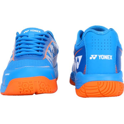YONEX Voltrex 2 Unisex Shoes - Moroccan Blue & Bright Orange – Lightweight Court Shoes for All Players