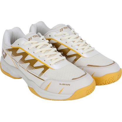 YONEX Voltrex 2 Unisex Shoes - Vanilla White & Ceylon Yellow – Lightweight Court Shoes for All Players