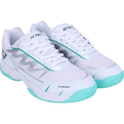YONEX Voltrex 2 Unisex Shoes - White Deep Green – Lightweight Court Shoes for All Players