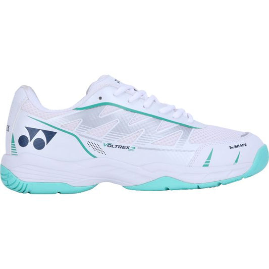 YONEX Voltrex 2 Unisex Shoes - White Deep Green – Lightweight Court Shoes for All Players