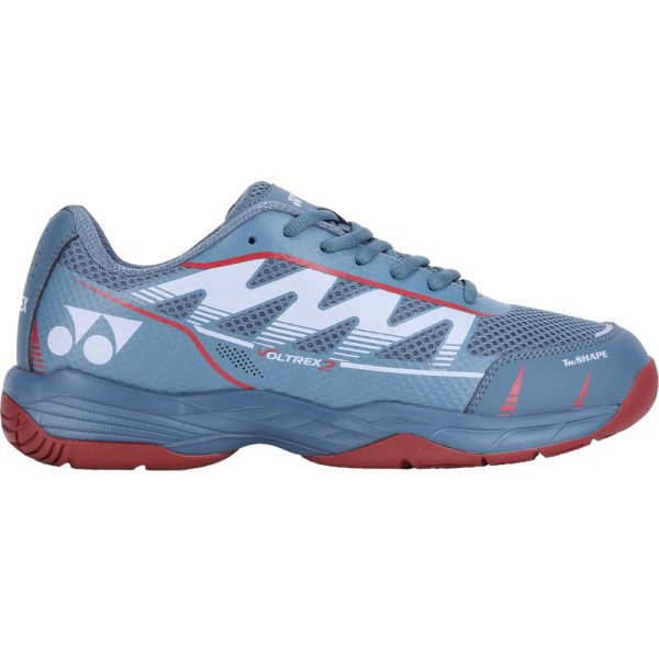 YONEX Voltrex 2 Unisex Shoes - Storm Grey & Tibetan Red – Lightweight Court Shoes for All Players