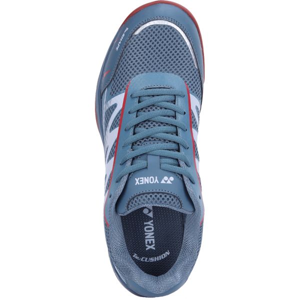 YONEX Voltrex 2 Unisex Shoes - Storm Grey & Tibetan Red – Lightweight Court Shoes for All Players