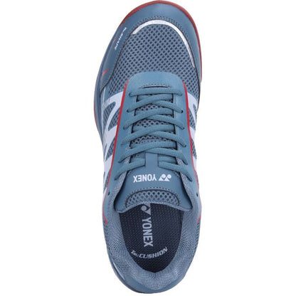 YONEX Voltrex 2 Unisex Shoes - Storm Grey & Tibetan Red – Lightweight Court Shoes for All Players