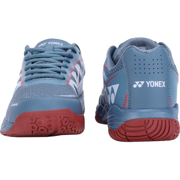 YONEX Voltrex 2 Unisex Shoes - Storm Grey & Tibetan Red – Lightweight Court Shoes for All Players