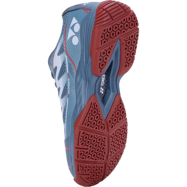 YONEX Voltrex 2 Unisex Shoes - Storm Grey & Tibetan Red – Lightweight Court Shoes for All Players