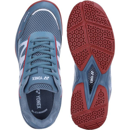 YONEX Voltrex 2 Unisex Shoes - Storm Grey & Tibetan Red – Lightweight Court Shoes for All Players