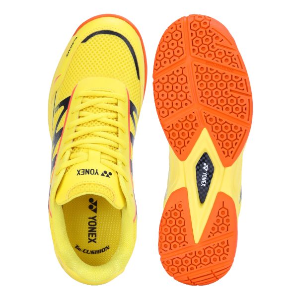 YONEX Voltrex 2 Unisex Shoes - Fluroscent Yellow Neon Orange – Lightweight Court Shoes for All Players