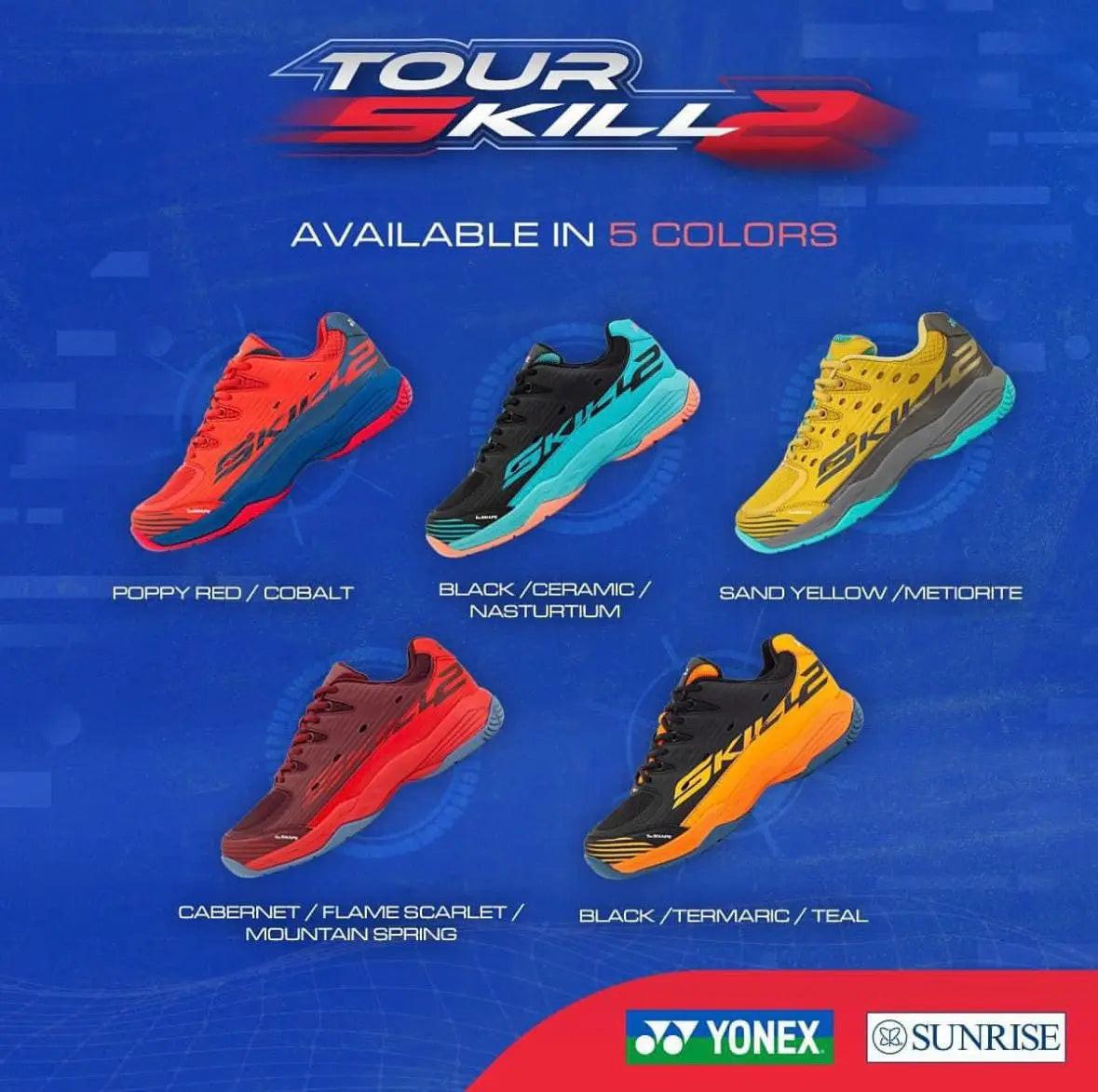 Yonex Tour Skill 2 SR/JR Badminton Shoe (Black/ Termaric teal)