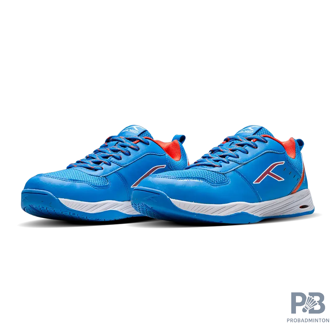 Hundred court shield  Badminton Shoes blue/orange/white