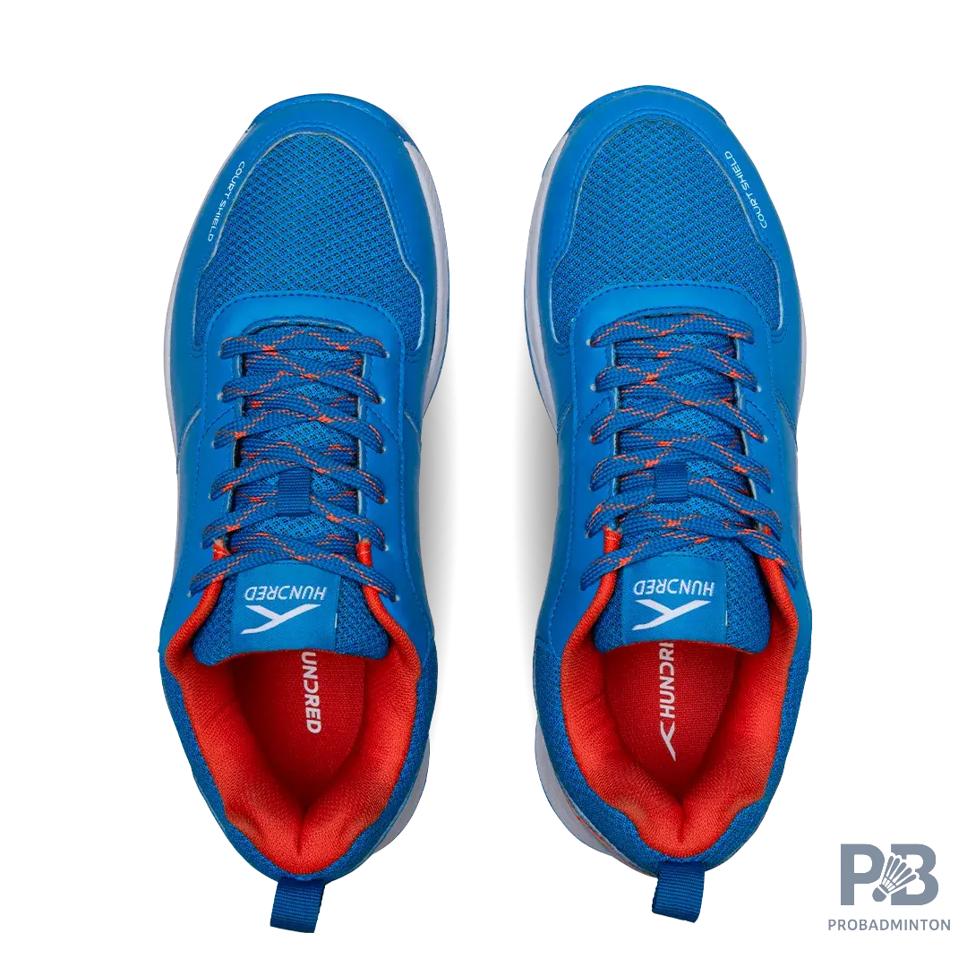 Hundred court shield  Badminton Shoes blue/orange/white