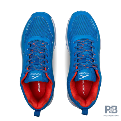 Hundred court shield  Badminton Shoes blue/orange/white