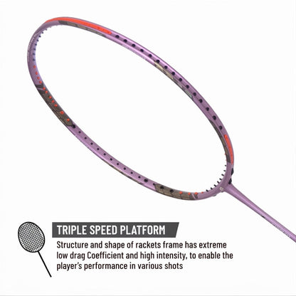 Apacs Z Ziggler Badminton Racquet (Unstrung) - Purple – Powerful Stiff Racket for Advanced Players