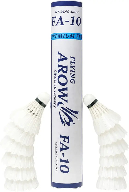 FLYING ARROW FA-10 Feather Shuttlecock | Durable Badminton Feather Shuttle for Training & Matches