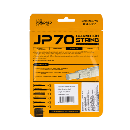 Hundred Badminton String JP 70 - Graphite Black