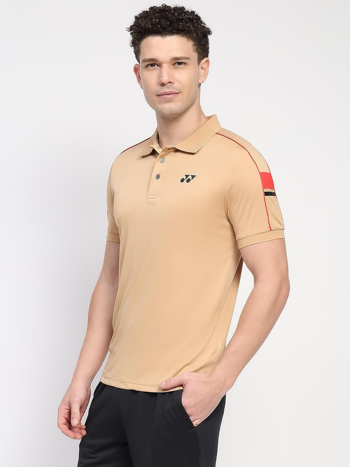 YONEX T-Shirt Polo 2735 - Tan – Classic Royal Polo for Badminton & Tennis Players