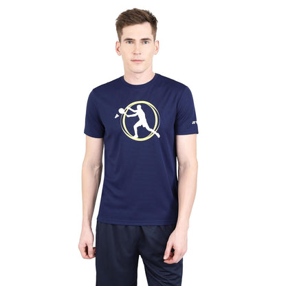 YONEX T Shirt Round Neck 2681 - Midnight Blue – Premium Breathable Tee for Badminton & Tennis Players