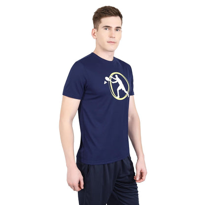 YONEX T Shirt Round Neck 2681 - Midnight Blue – Premium Breathable Tee for Badminton & Tennis Players