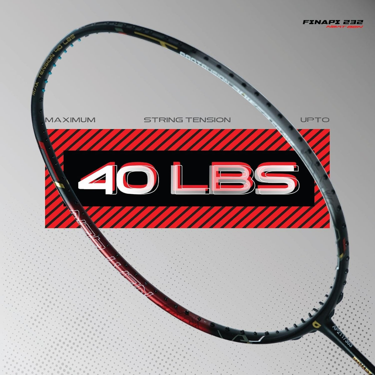 Apacs Finapi 232 Next Gen Badminton Racket – UHM Graphite All-Round Racket with 40LBS Tension