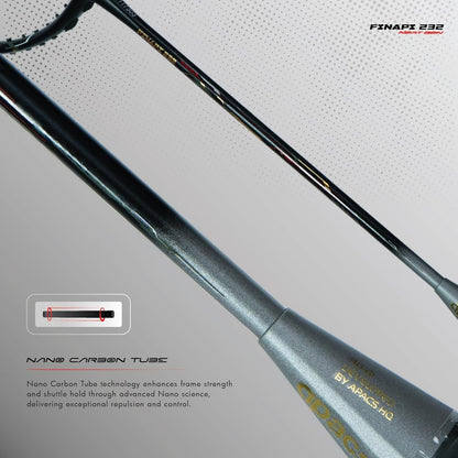 Apacs Finapi 232 Next Gen Badminton Racket – UHM Graphite All-Round Racket with 40LBS Tension