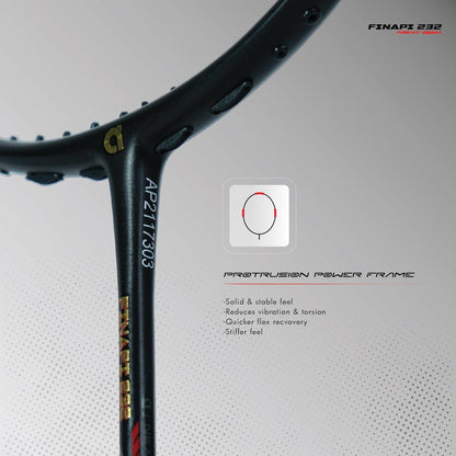 Apacs Finapi 232 Next Gen Badminton Racket – UHM Graphite All-Round Racket with 40LBS Tension