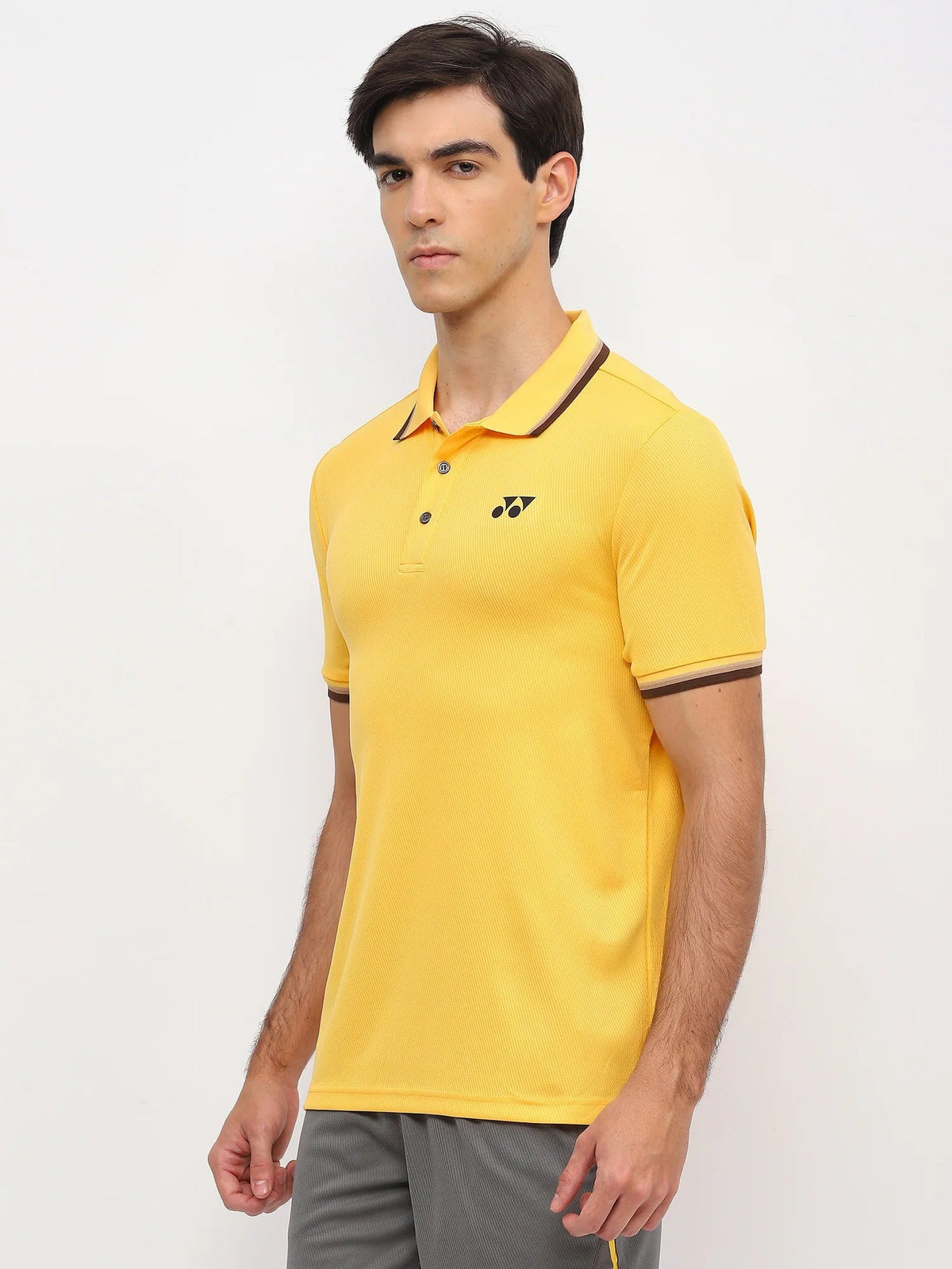 Yonex T-Shirt Polo -2970-Men’s Wear | Amber Yellow | Lightweight Badminton Sportswear