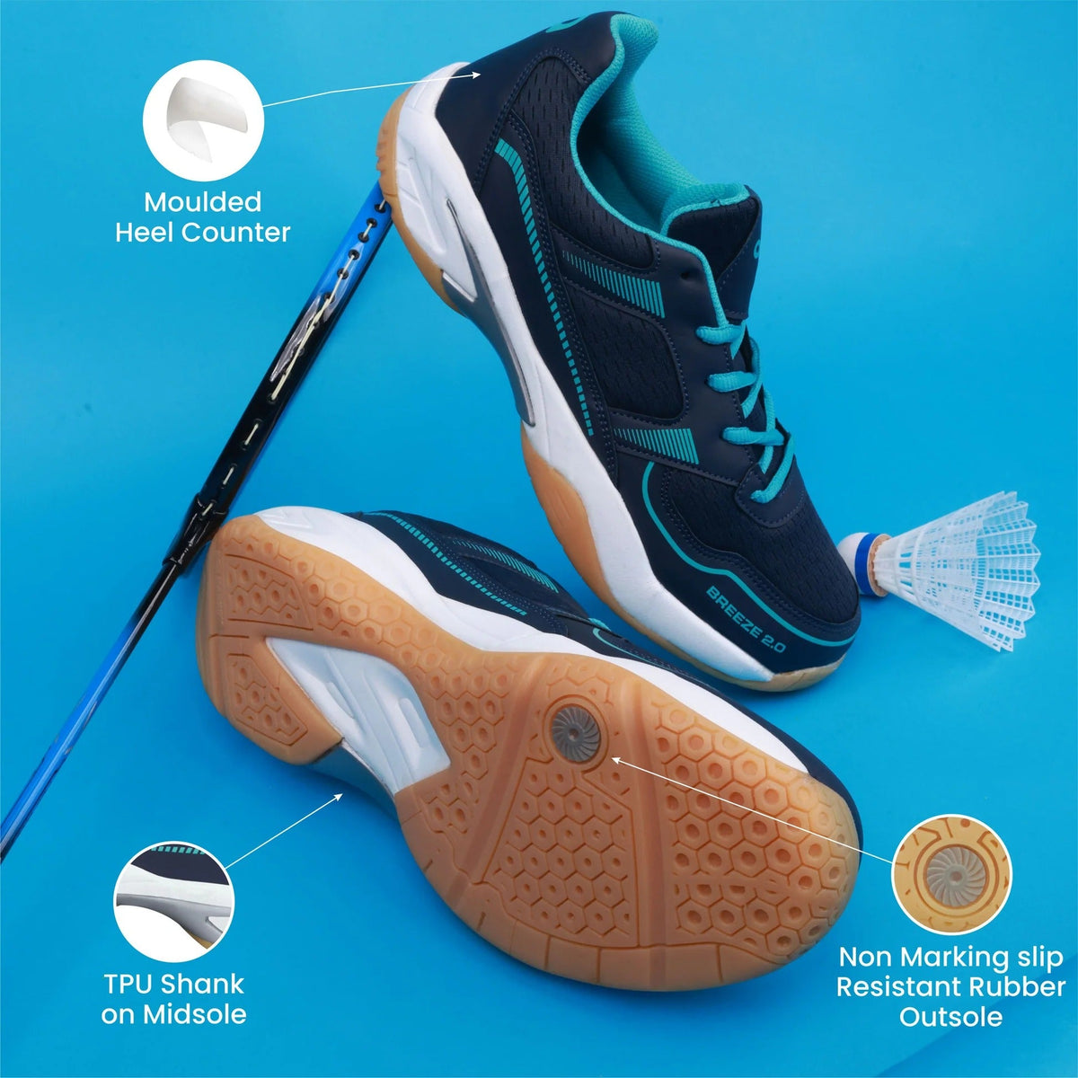 Aivin Breeze Badminton Shoes – Lightweight Breathable Court Shoes for Fast Movement