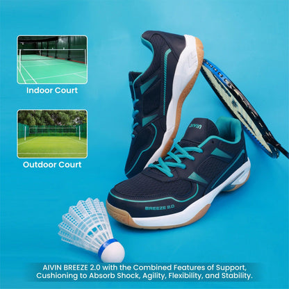 Aivin Breeze Badminton Shoes – Lightweight Breathable Court Shoes for Fast Movement