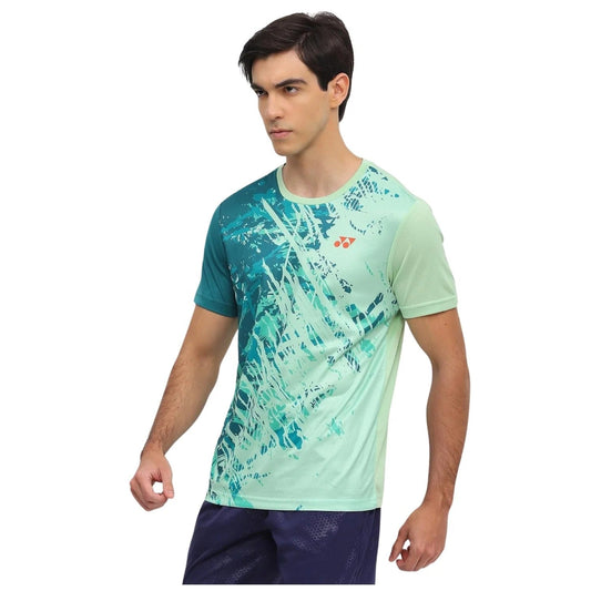 YONEX T Shirt Round Neck 2965 - Sprucestone – Premium Breathable Tee for Badminton & Tennis Players
