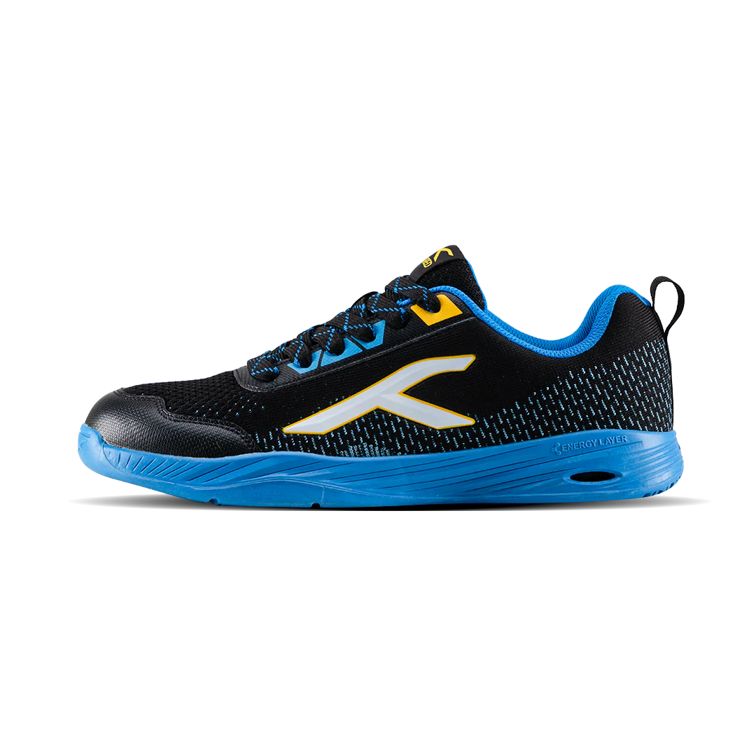 Hundred Court Flyer Badminton Shoe | Black/Blue/Yellow