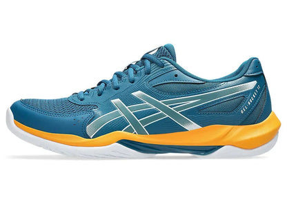 Asics Gel Rocket 12 Badminton Shoe | Dark Teal/Yamabuki – Lightweight Court Shoes with GEL Cushioning